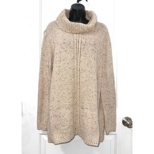 Coldwater Creek speckled knit turtleneck sweater size Medium